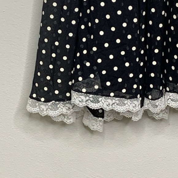 Candi Jones Calif Polka Dot Dress Womans Sz 11 Sleeveless Black & White Vintage - Picture 3 of 10